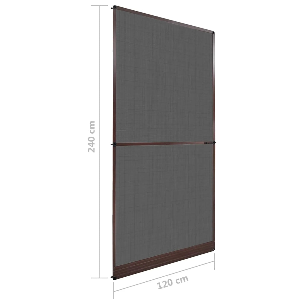 Schermo Insetti a Battente Marrone e Nero 120 x 240 cm CFW2701648