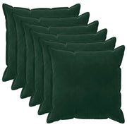 Federa 6 pcs HOUTEN Verde Scuro 55 x 55 cm Velluto 920362