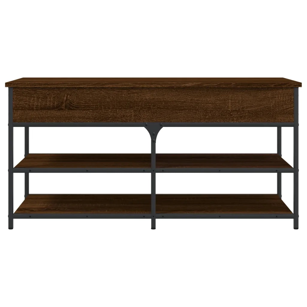 Panca Porta Scarpe Rovere Marrone 100x42,5x50 Legno Multistrato 839037
