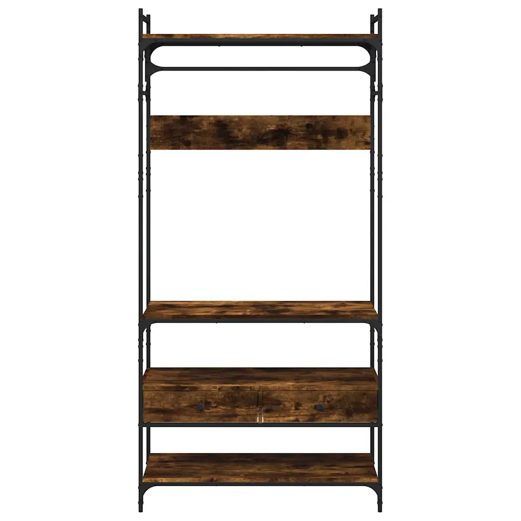 Armadio Cassetti Rovere Fumo 89x39x184,5 cm Legno Multistrato 838955