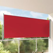 Tenda da Sole Laterale Retrattile per Patio-Tenda parasole per balcone 140x300 cm Rossa