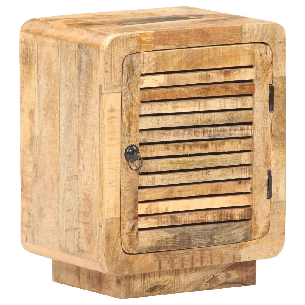 Comodino 40x30x50 cm in Legno Massello di Mango Grezzo 320462