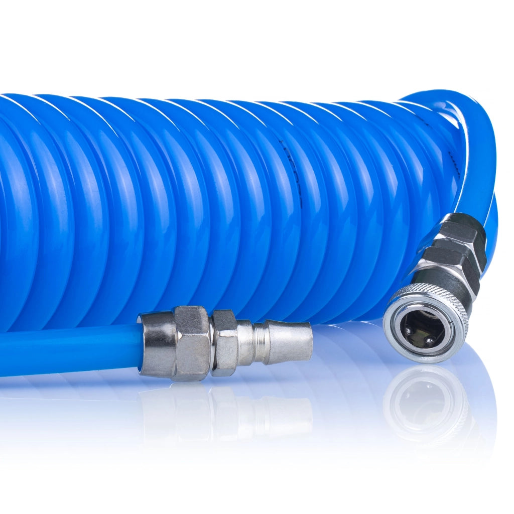 Tubo Pneumatico a Spirale Poliuretanico 8x12mm 5m – Resistente e Flessibile | Pressione 6-10 Bar