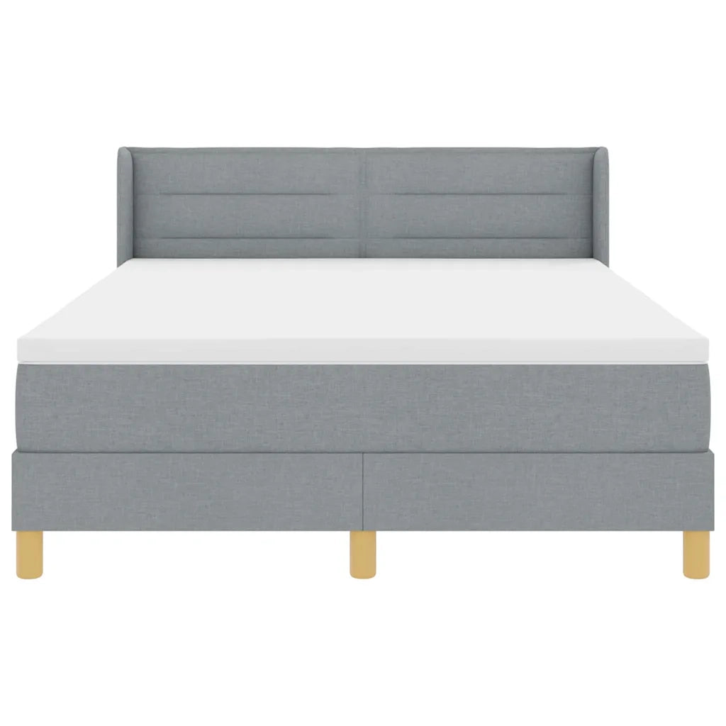 Letto a molle con materasso Grigio chiaro 200 x 160 cm Tessuto 3341237