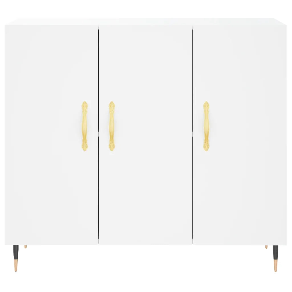 Credenza | Madia | Buffet da pranzo | Armadio da pranzo Bianca 90x34x80 cm in Legno Multistrato