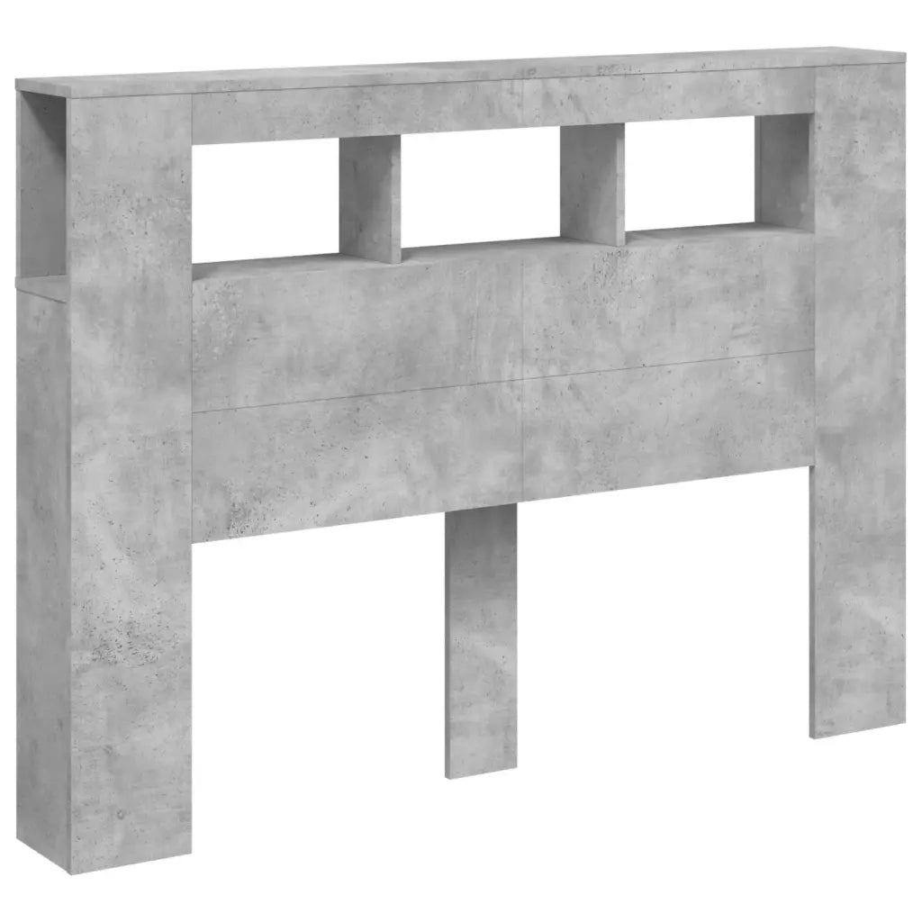 vidaXL Testiera LED Grigio Cemento 140x18,5x103,5 cm Legno Multistrato