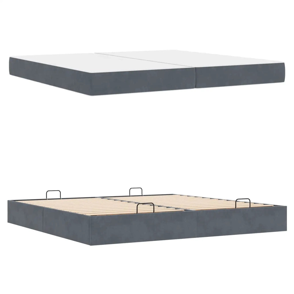 Struttura letto con materasso 2 pcs Grigio Sfumato Velluto 3399583