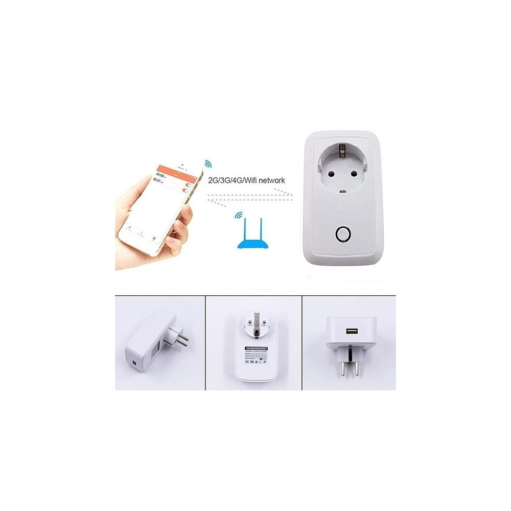 Trade Shop - Presa Di Corrente Intelligente Controllabile Con Il Wifi - Smart Power Plug -