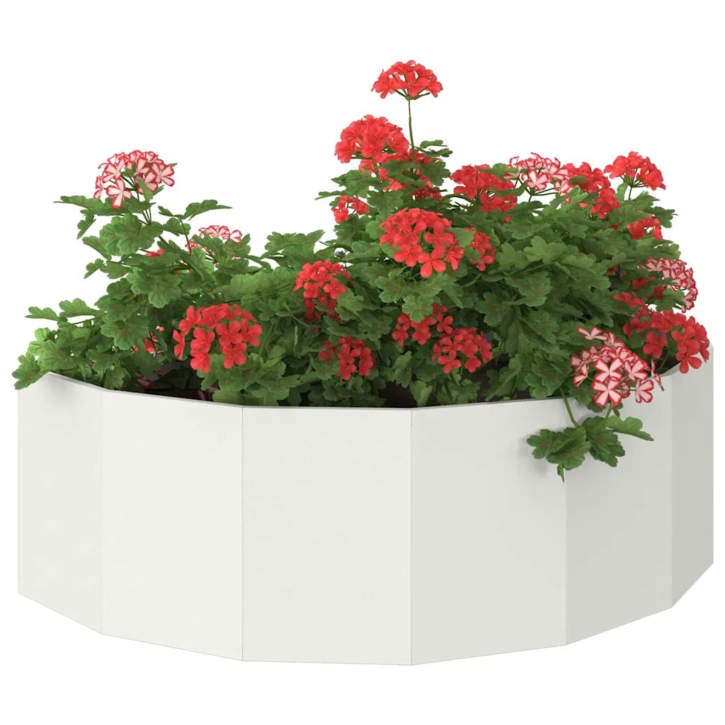 Fioriera-Vaso-Contenitore per Piante Bianco 120 x 60 x 35 cm Acciaio
