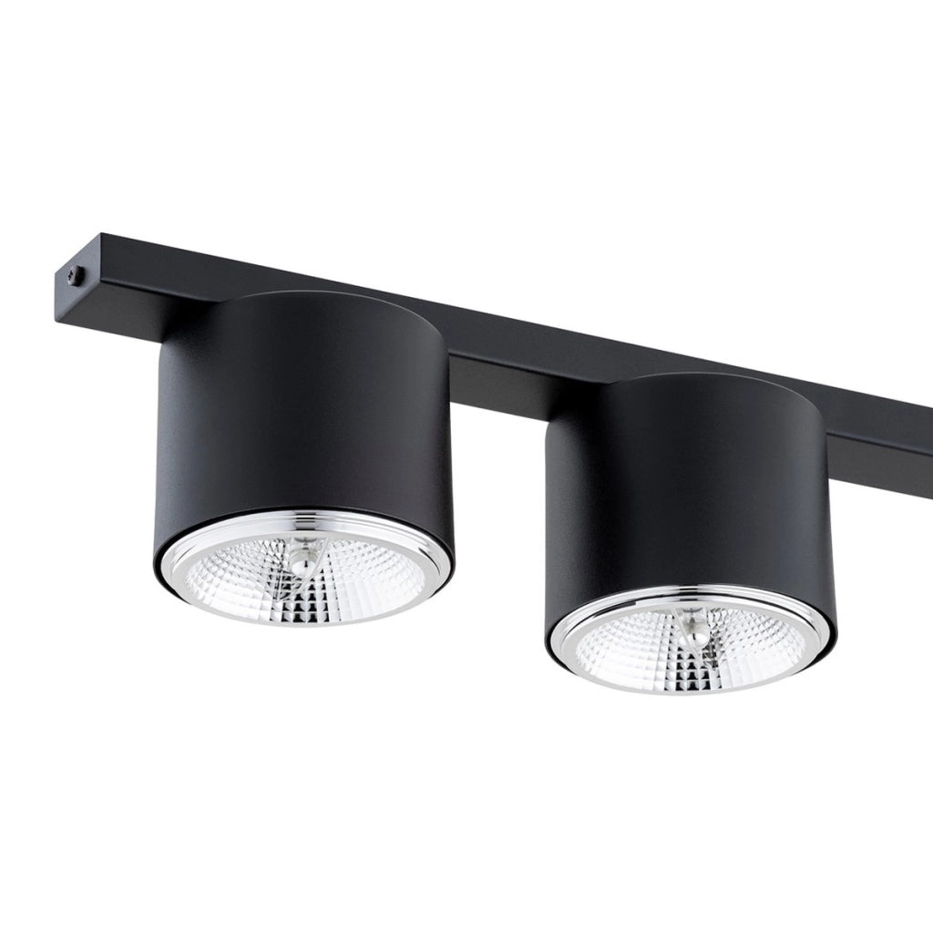 Faretto da soffitto Nano in acciaio nero