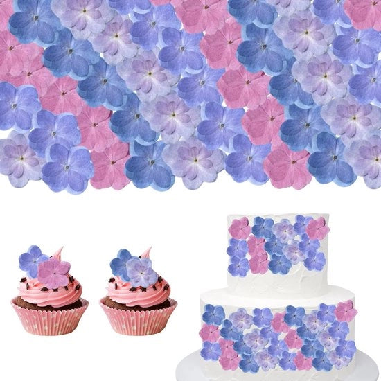 Bouquet di fiori secchi - 60 pezzi foglie naturali doppie - decorazioni floreali - decorazioni per torte - matrimoni - feste - selezionati a mano e essiccati al vapore - decorazioni floreali