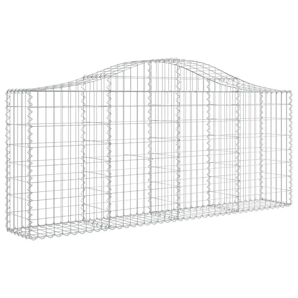 Cesti Gabbioni ad Arco 8 pz 200x30x80/100 cm Ferro Zincato 3145415