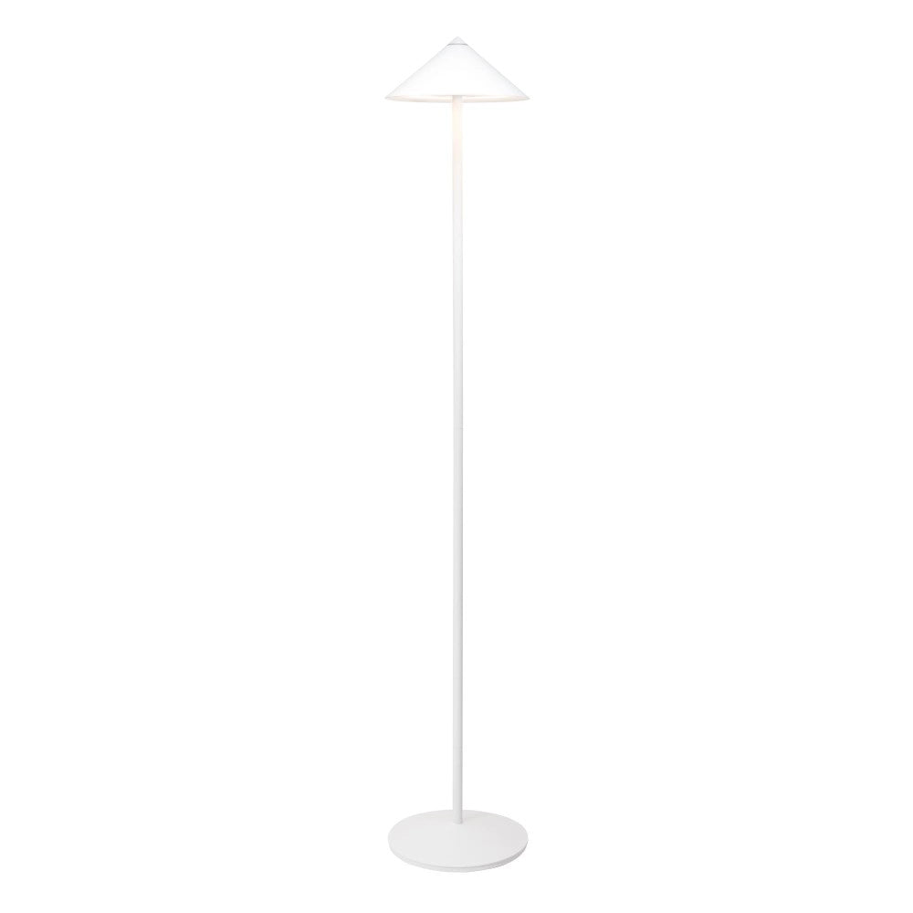 Zafferano Lampada da Terra Led Ricaricabile Pina XXL - 6W, IP65, Dimmer Touch, Testa Magnetica, Design Moderno per Interni ed Esterni - Bianco