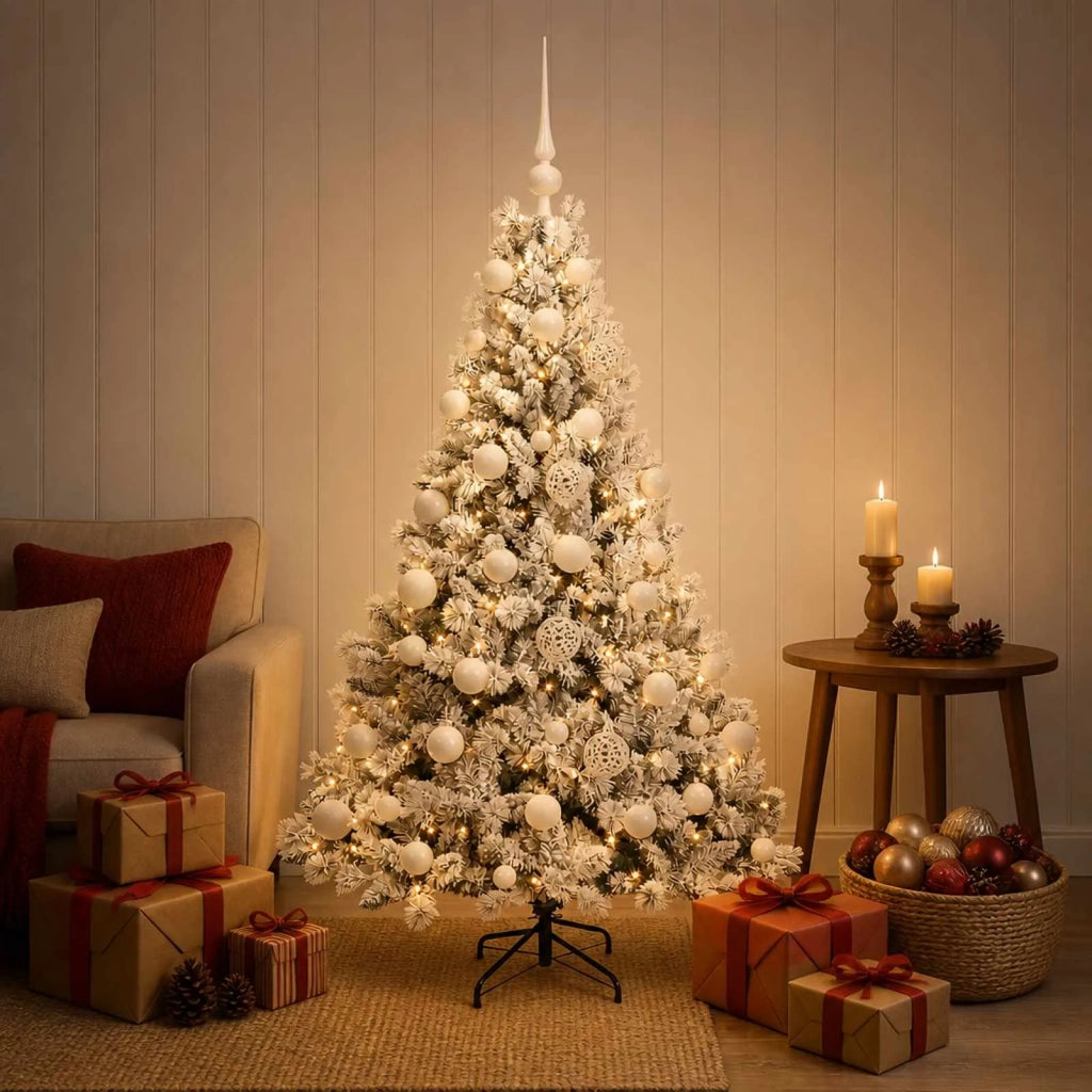 Albero di Natale Artificiale con Palline 120 cm 150 LED 3466059