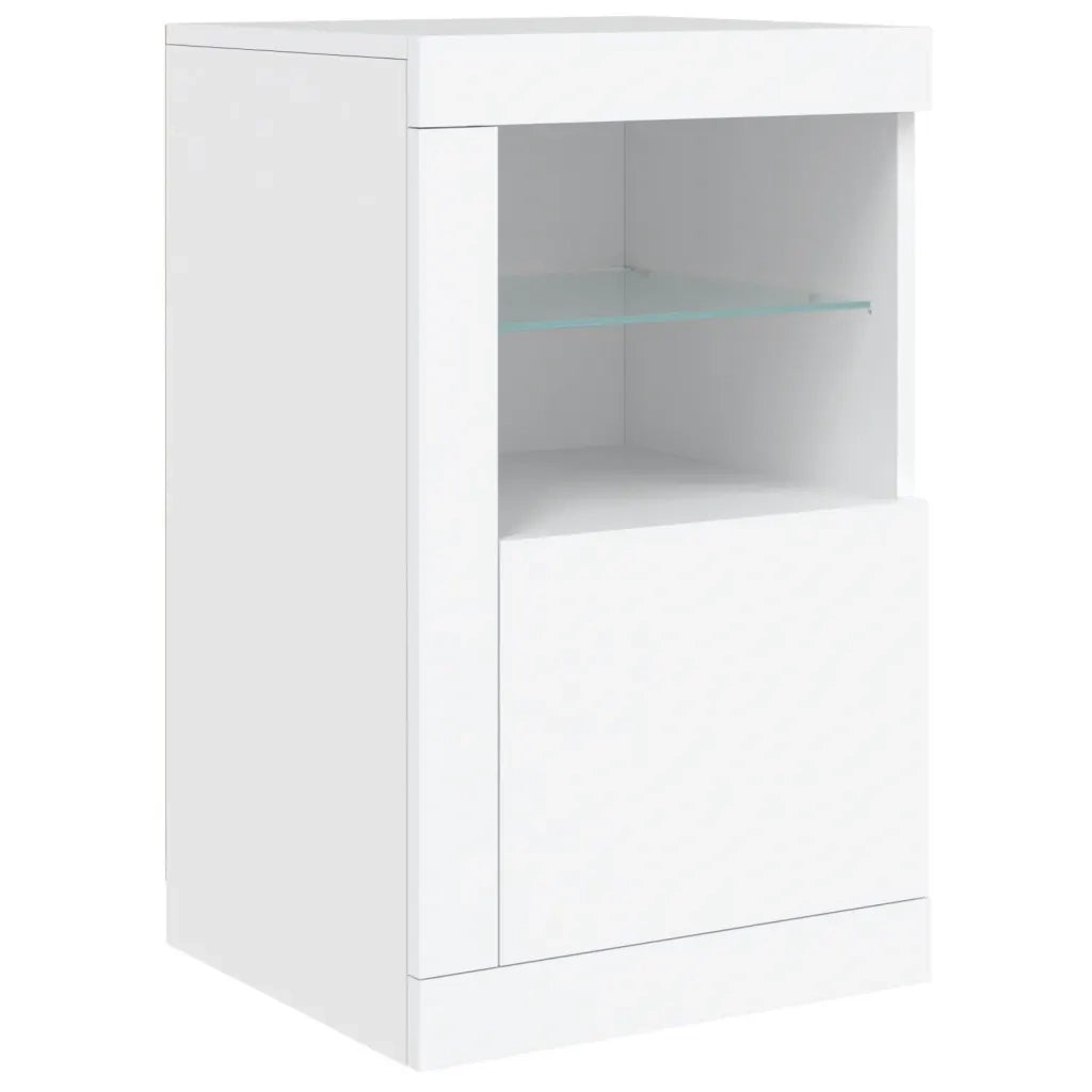 Credenza con Luci LED Bianca 164x37x67 cm 3209051