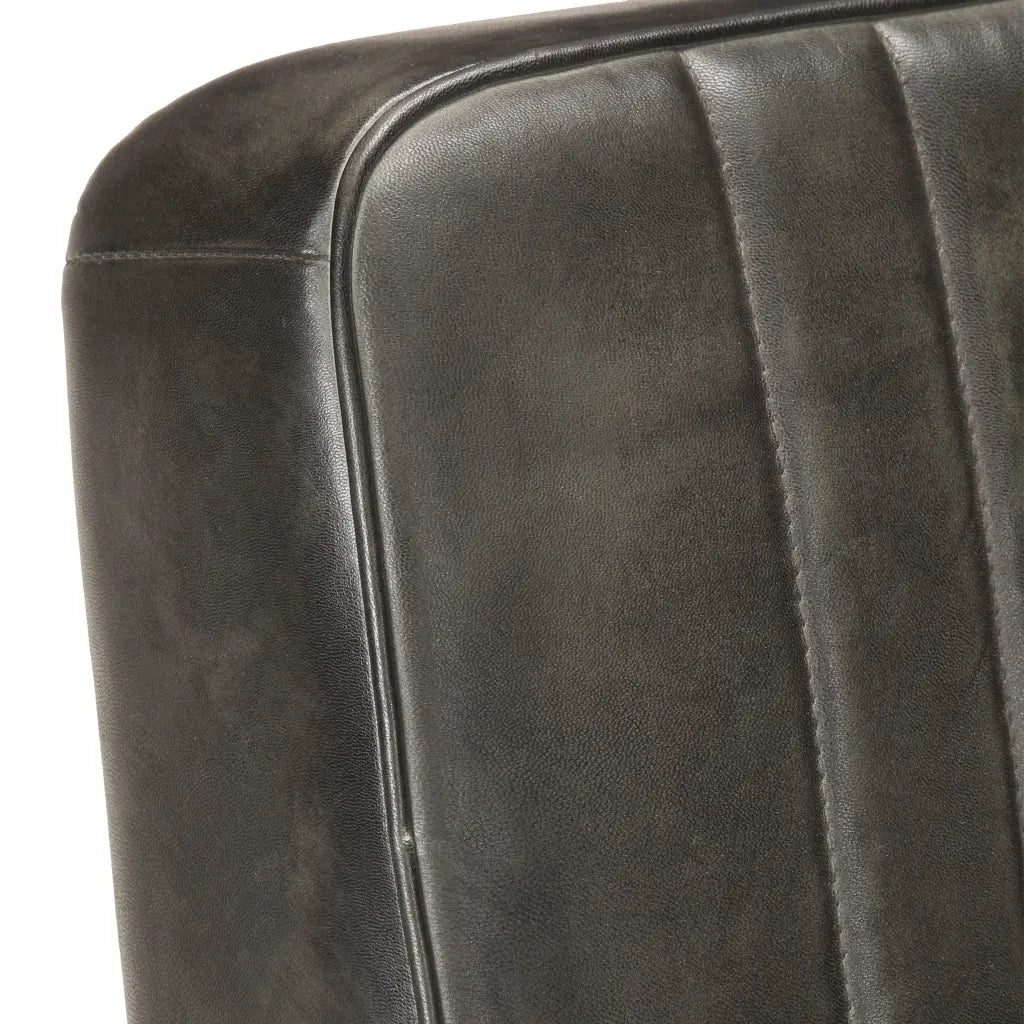 Poltrona a Sbalzo Grigio Anticato in Vera Pelle 321858