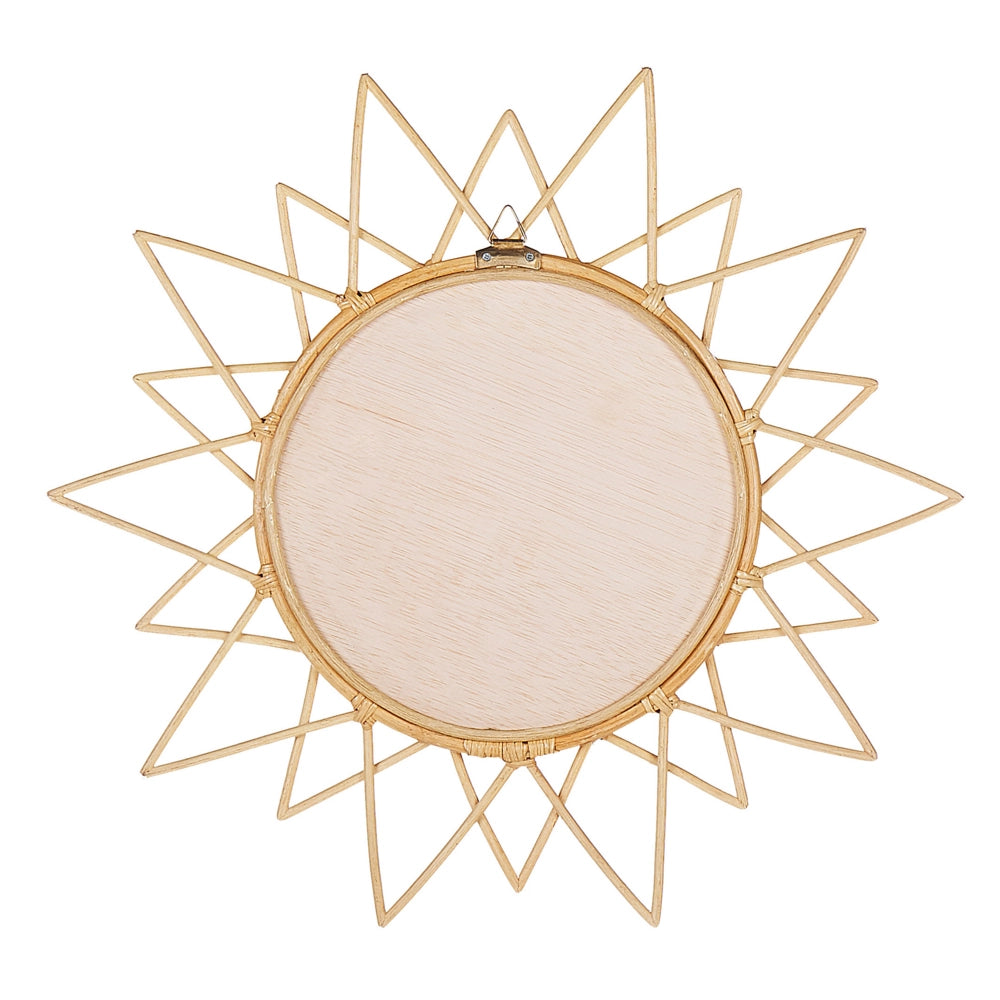 Specchio da parete Cornice in rattan naturale ø 61 cm Decorazione sospesa per soggiorno