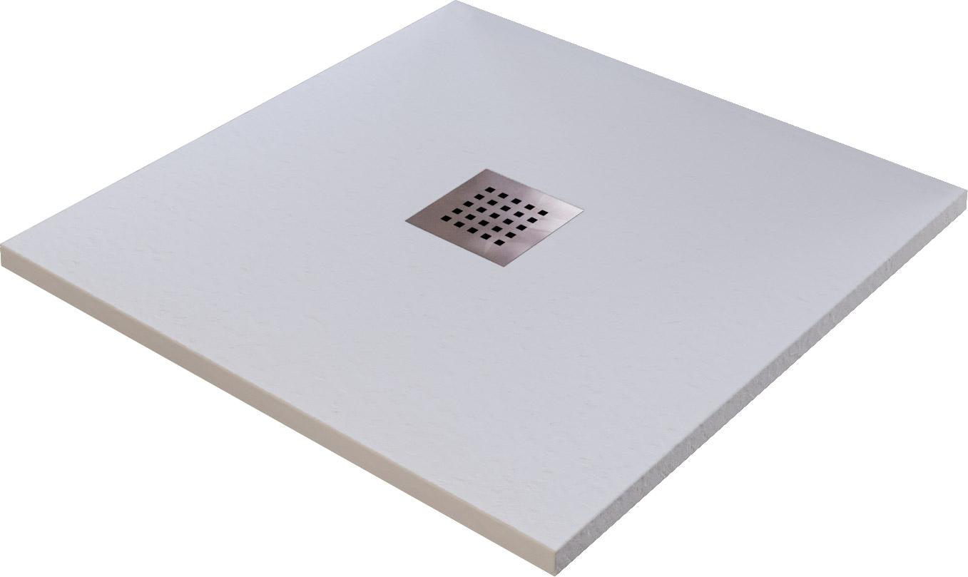 Piatto Doccia in Pietra 80x80 cm Bonussi Ardesia Stone Central Grigio
