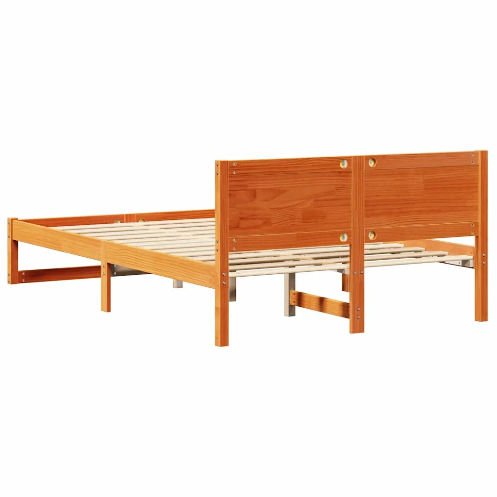 Struttura del letto Marrone cerato 120 x 190 cm Pino massello