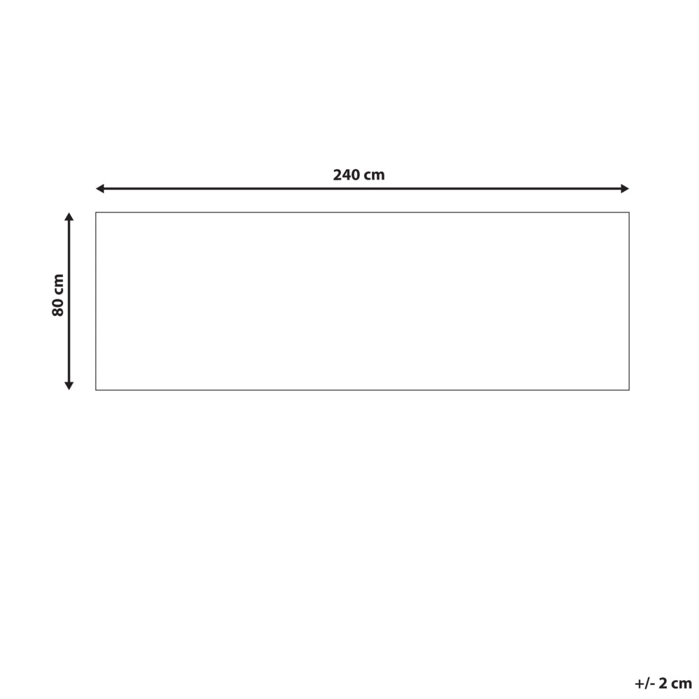 Tappeto passatoia grigio e blu poliestere 80 x 240 cm decorazioni orientali invecchiate per soggiorno camera da letto