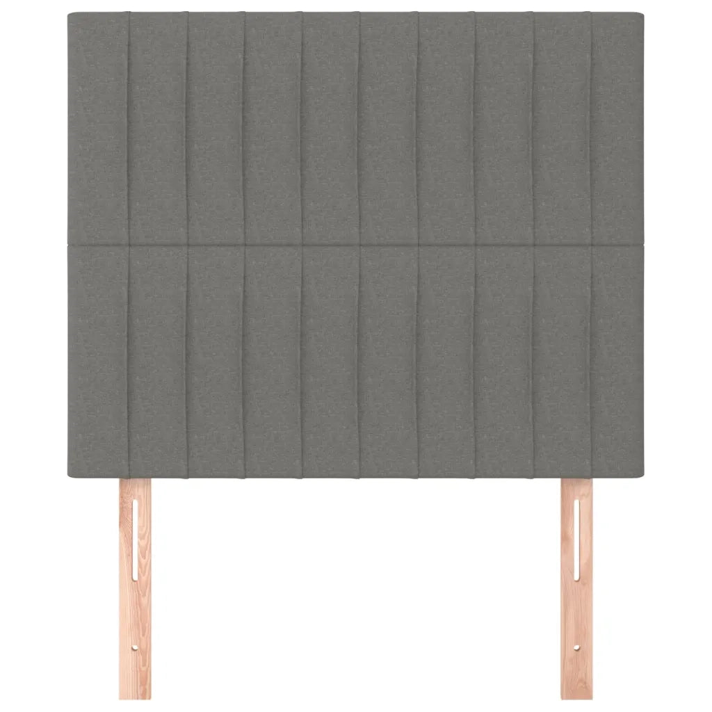 Testiera | Testata Grigio Scuro 90x5x118/128 cm Tessuto