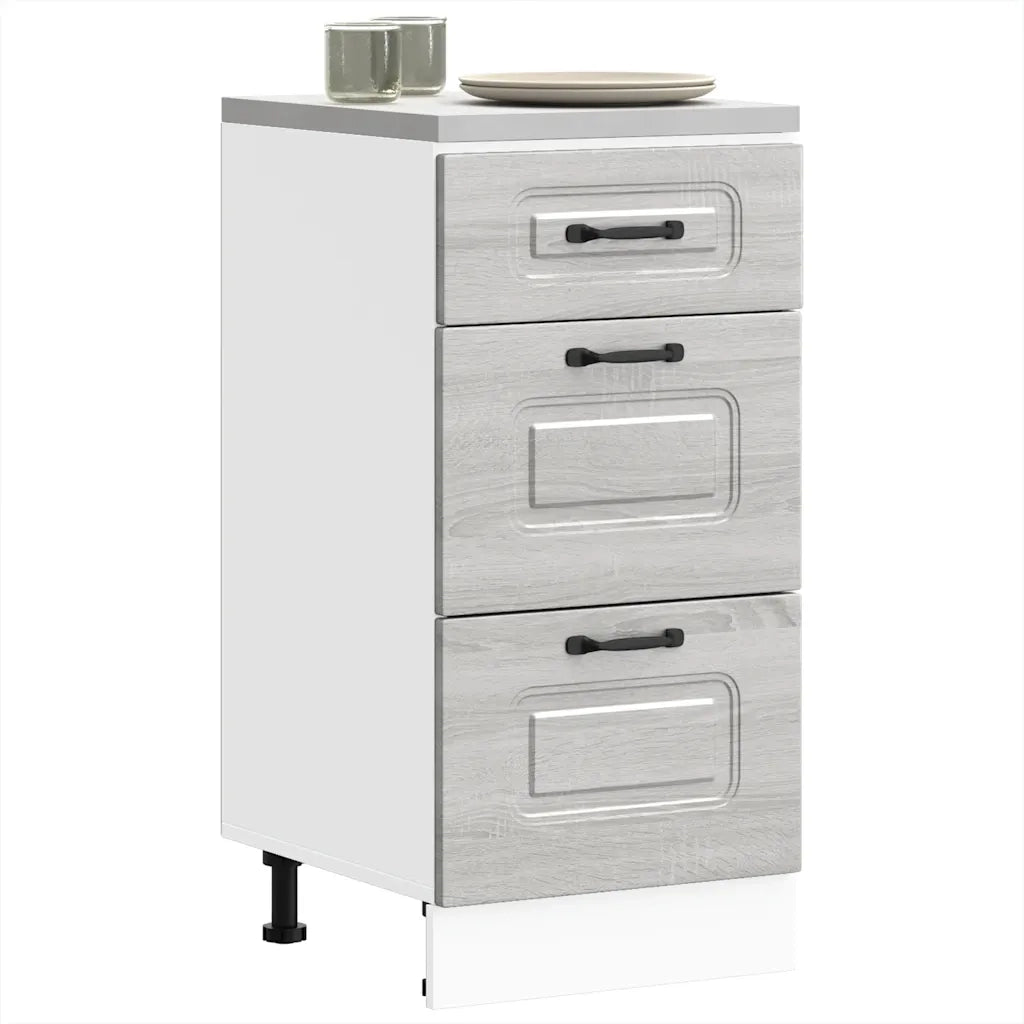 Base da Cucina Kalmar Grigio Sonoma in Legno Multistrato 854246
