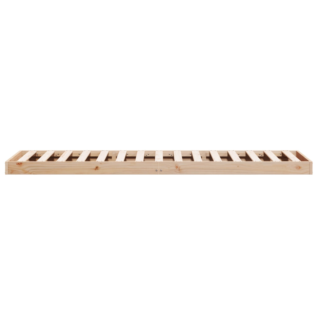 Struttura del letto a pavimento  100x210 cm in legno massello di pino