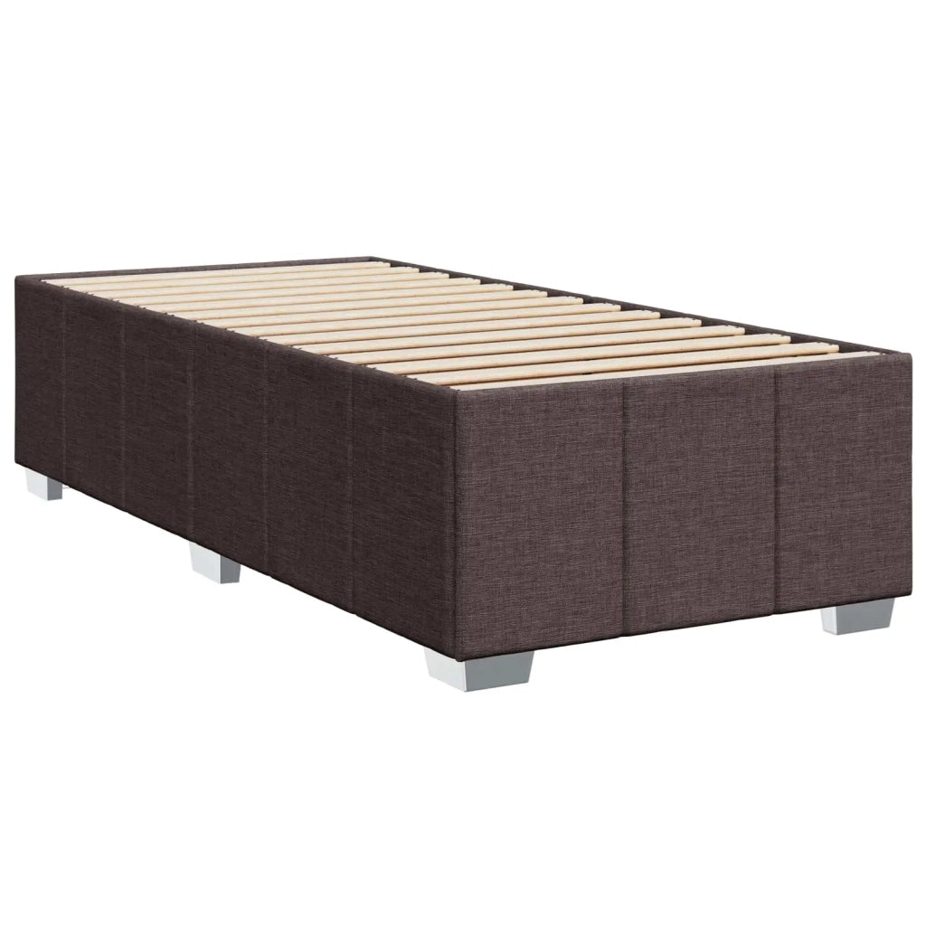 Letto Box Spring LED con Materasso Marrone Scuro 90 x 200 cm 3455517