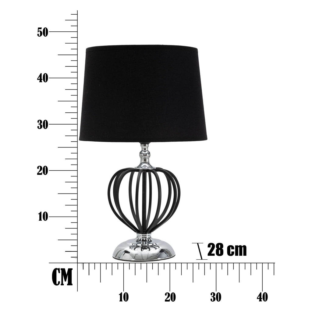 Bundi, Lampada da Tavolo Necessaria 1 Lampadina, Nero