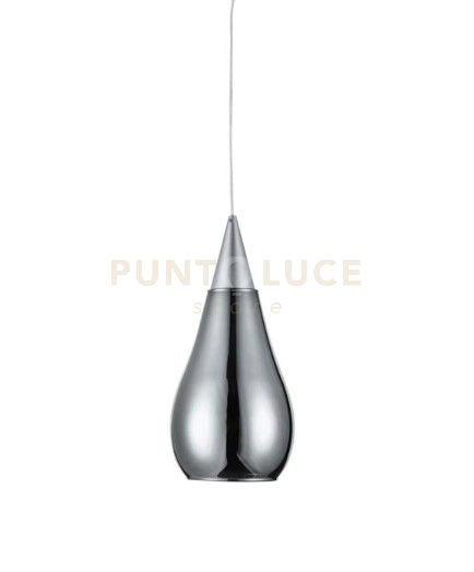 SOSPESI-LED F Sospensione 1 luce a led 12W 3000k colore fumè senza base d.10cm h23cm