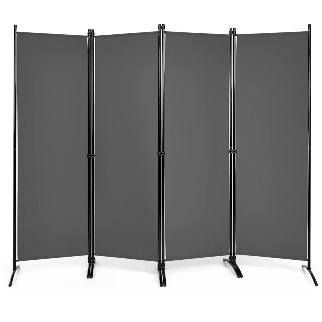 Paravento pieghevole a 4 ante 220 x 51 x 173 cm pratico divisorio di design per un'atmosfera accogliente grigio ferro 20_0013042