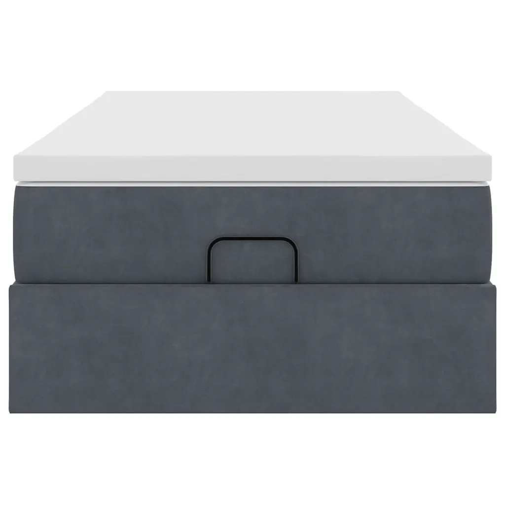 Struttura Letto Pouf con Materasso 90x190 cm in Velluto 3311154
