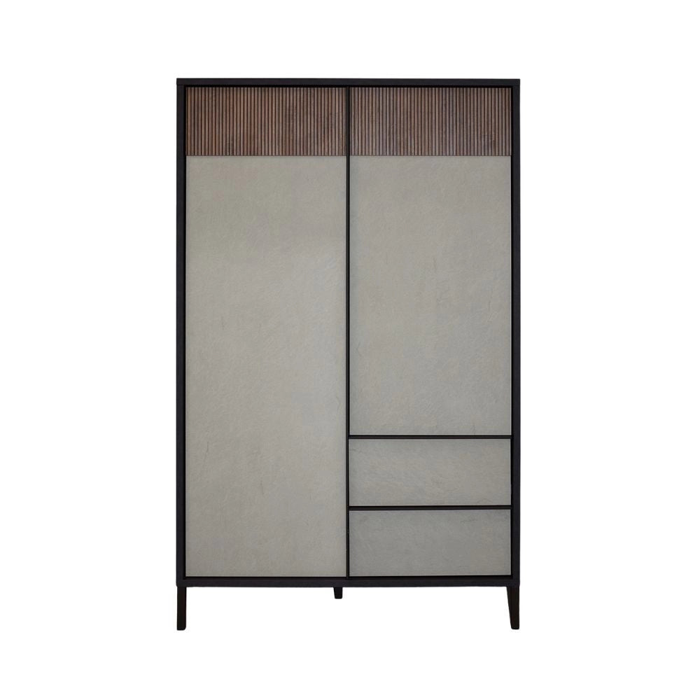 Mobile alto 2 ante e 2 cassetti Anka 106x40x177h colore lava e argilla
