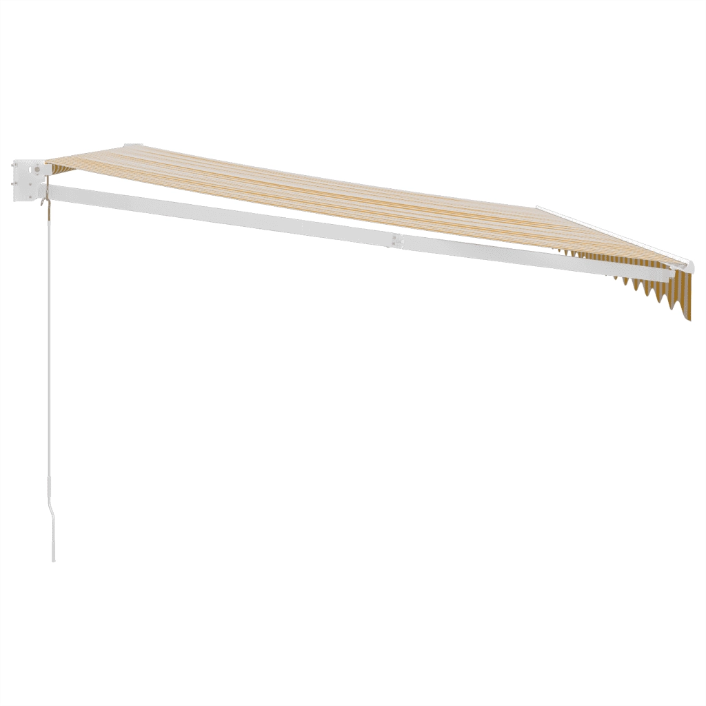 Tenda Retrattile Gialla e Bianca 4,5x3 m in Tessuto e Alluminio 3154434