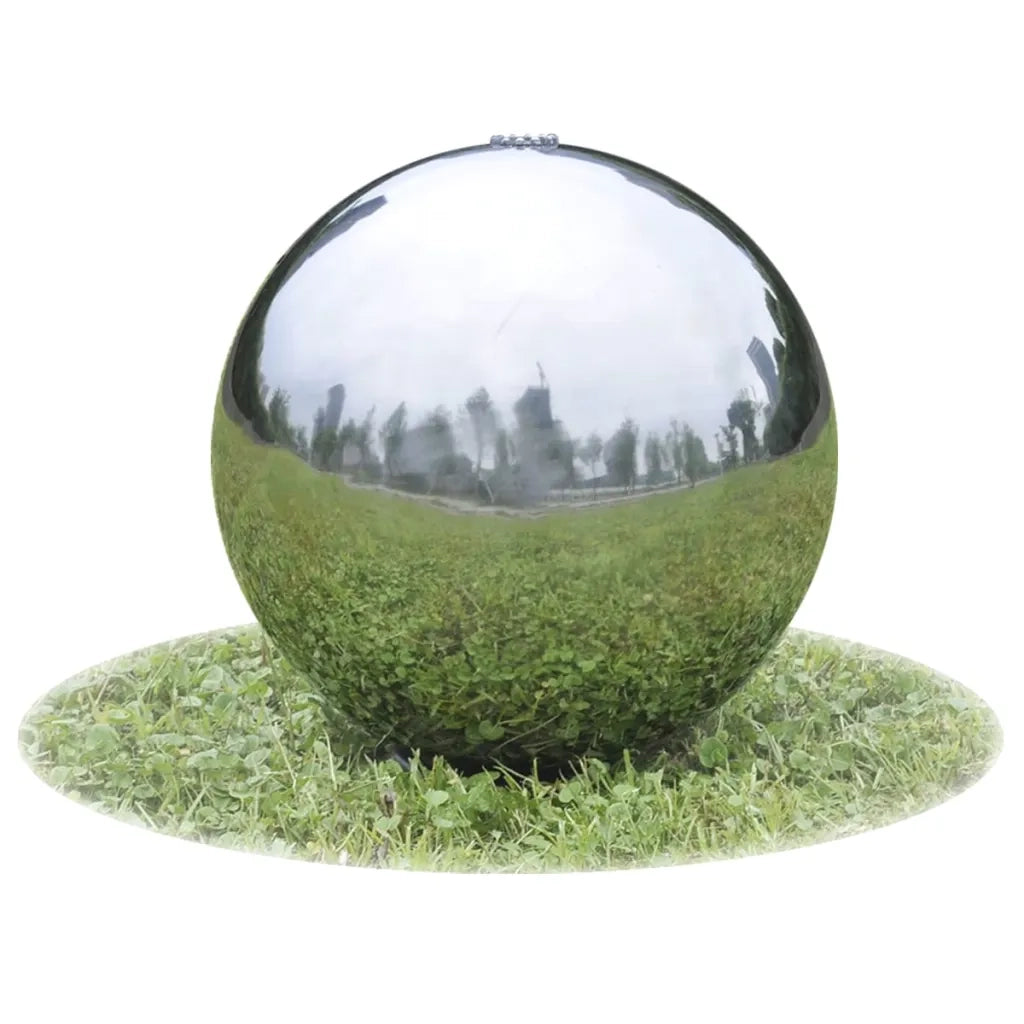 Fontana da Giardino a Sfera con LED in Acciaio Inox 30 cm cod mxl 65508
