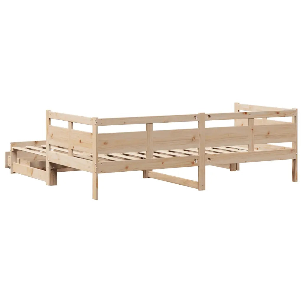 Divano Letto Estraibile con Cassetti senza Materasso 90x190 cm