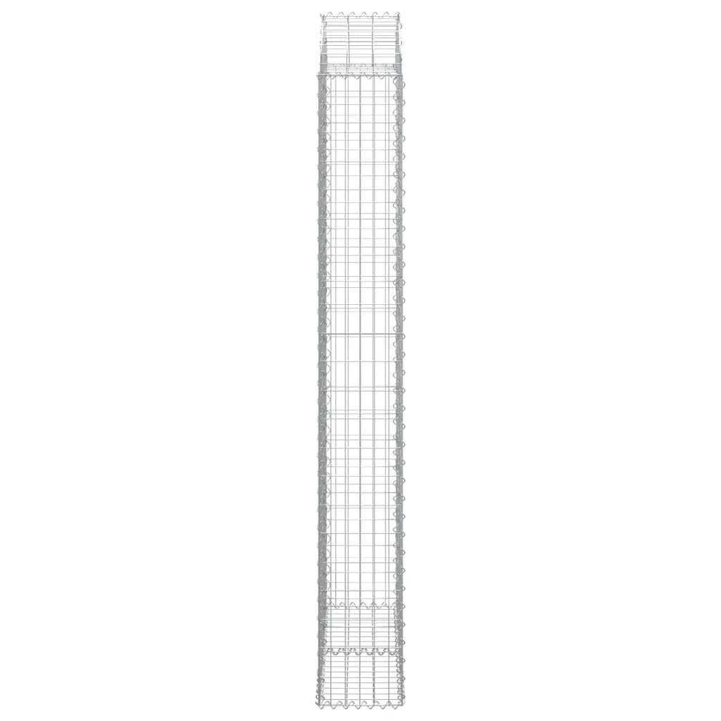 Cesto Gabbione ad Arco 100x30x220/240 cm Ferro Zincato 153431