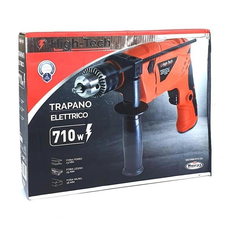 TRAPANO A PERCUSSIONE DA 710 W CON IMPUGNATURA ERGONOMICA TENSIONE: 230/50HZ,  3 - HIGH-TECH