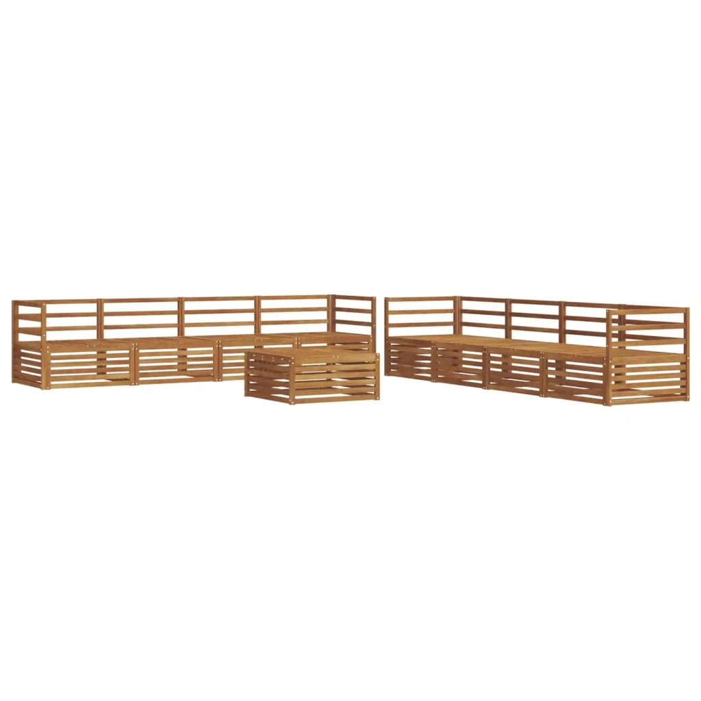 Set di divani da esterno 9 pcs Naturale