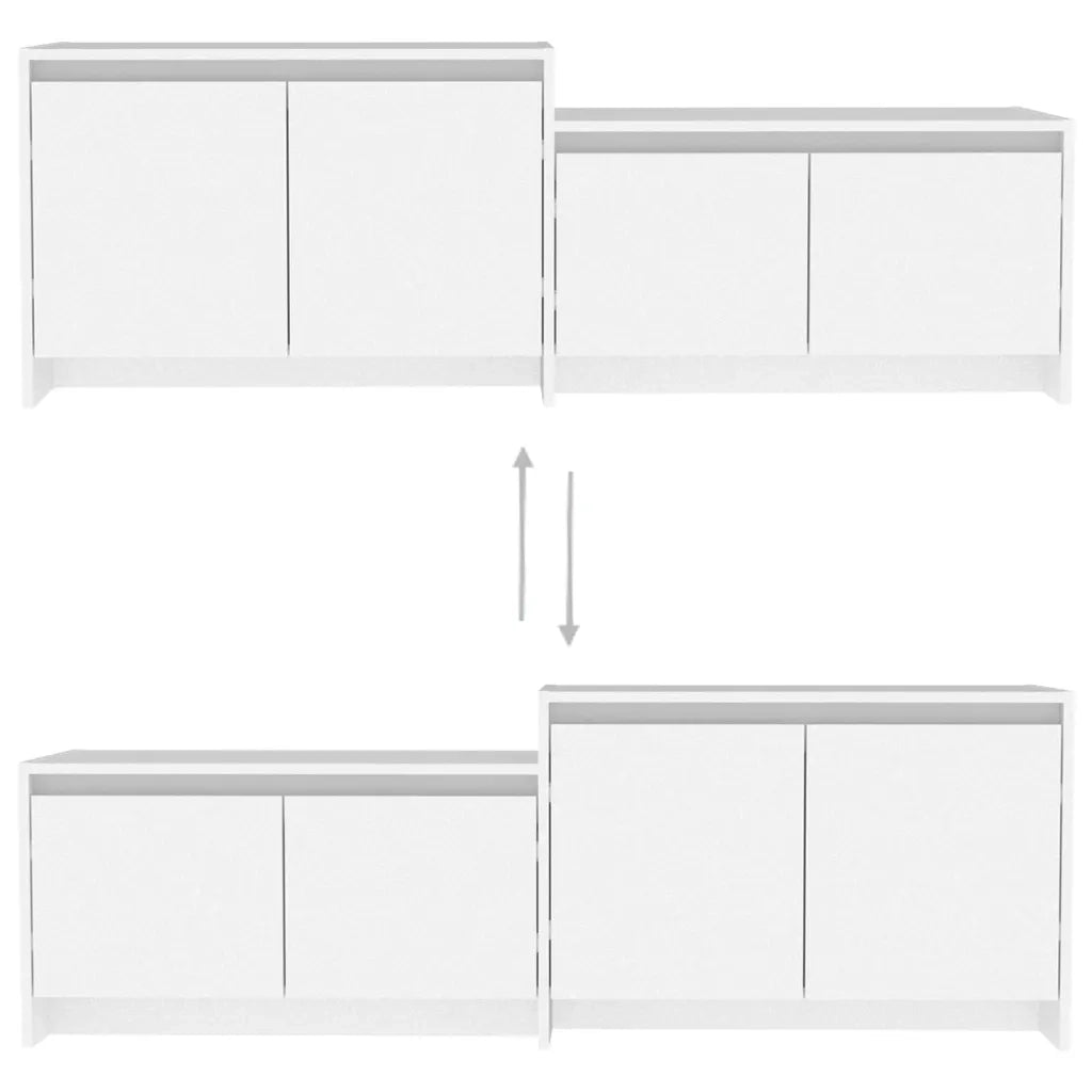 Mobile TV Bianco 146,5x35x50 cm in Truciolato 809809
