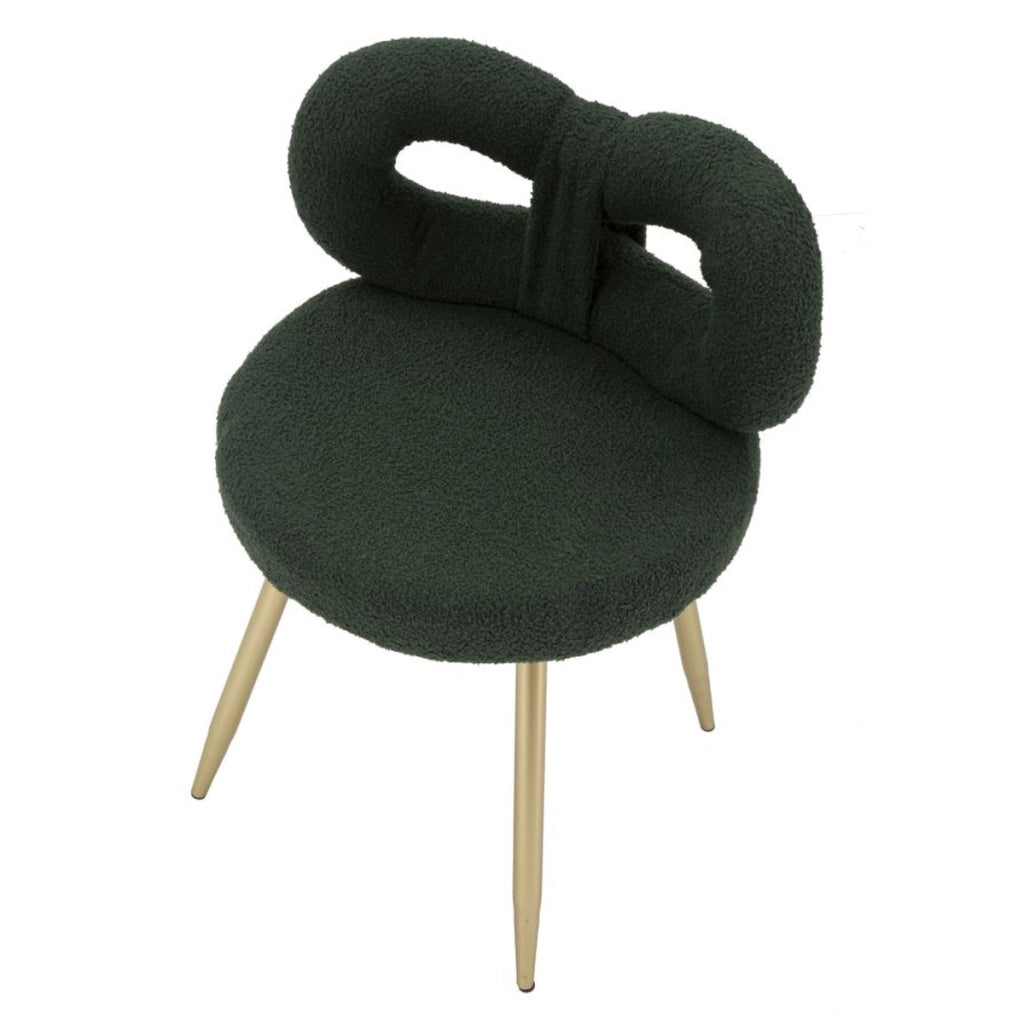 Sedia Fiocco 2, Verde, MDF, 40x40x67 cm
