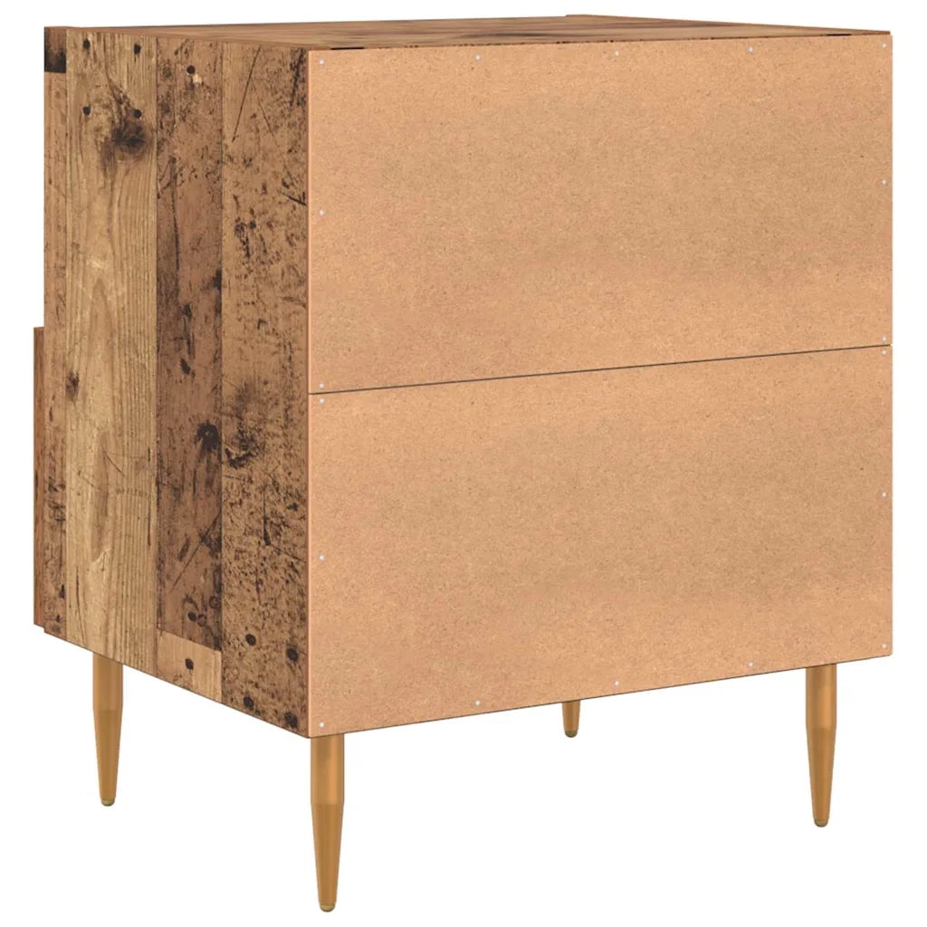 Set di 2 Comodini | Armadio da Notte | Mobiletto da notte con cassetto Legno vecchio 40 x 35 x 47,5 cm