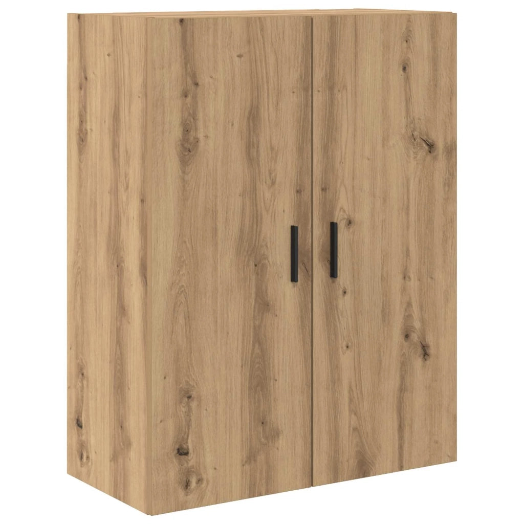Credenza 2 pcs Rovere artigianale Legno Stratificato e Vetro 3415977