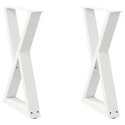 Set di 2 gambe regolabili per tavolo da pranzo moderno geometrico 60 x 72-73 cm in acciaio bianco 02_0057007