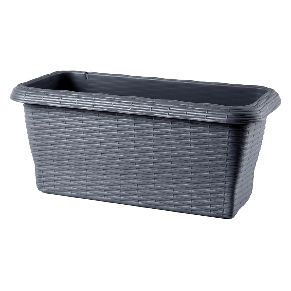 1pz balconetta rettangolare 'paglia' cm 60x20x17,5 lt.11,5 - antracite cod:ferx.6125100nlm