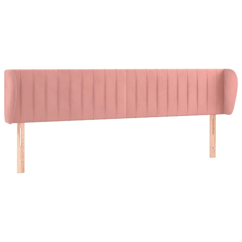 Testiera ad Orecchio Rosa 203x23x78/88 cm in Velluto
