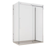 Box Doccia 3 Lati 70x140x70 cm 1 Anta Scorrevole in Cristallo Trasparente 8mm H195 Bonussi Alina