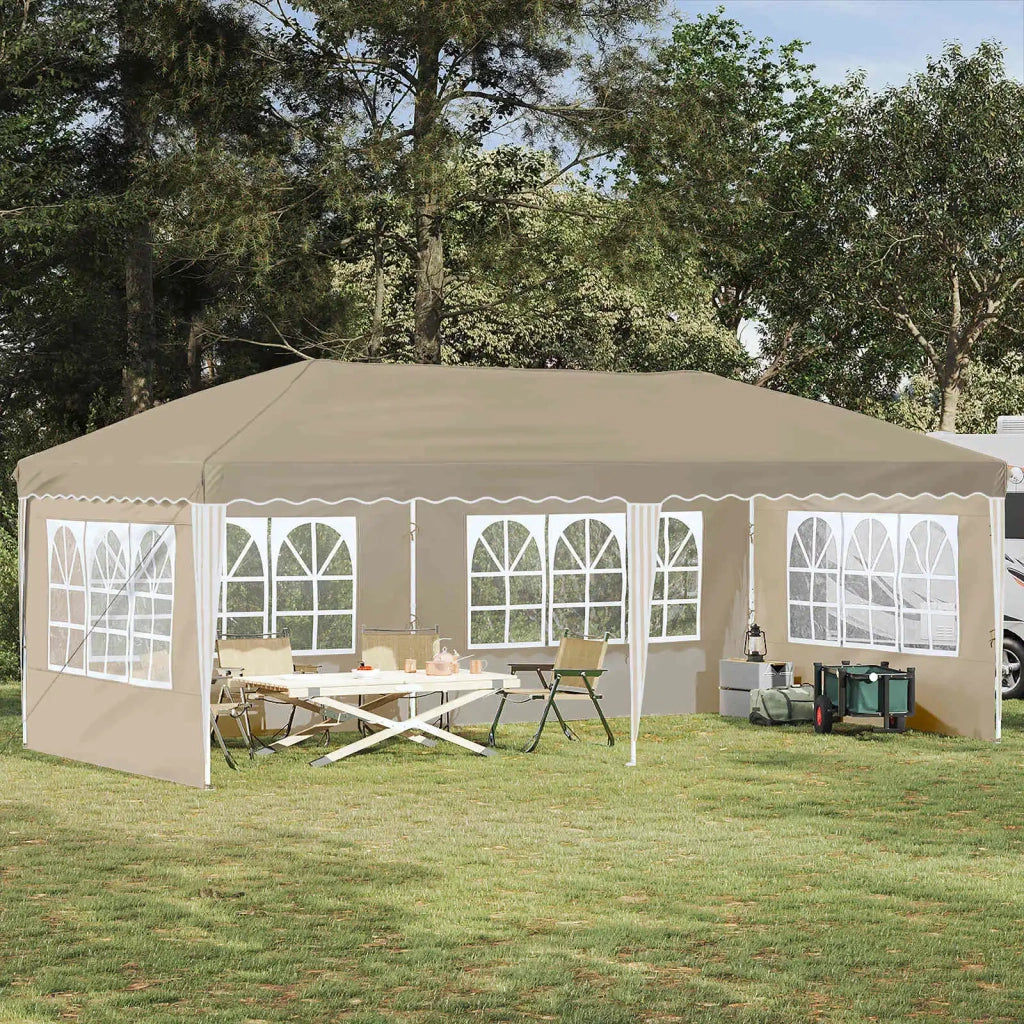 Tenda per feste a pop-up 575 x 289 x 245 cm Crema 42019790