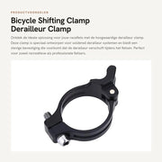 Adattatore di Derailleur a Stelo - 31,8mm - Nero - Adatto per Derailleur Soldati - Stile Compatto