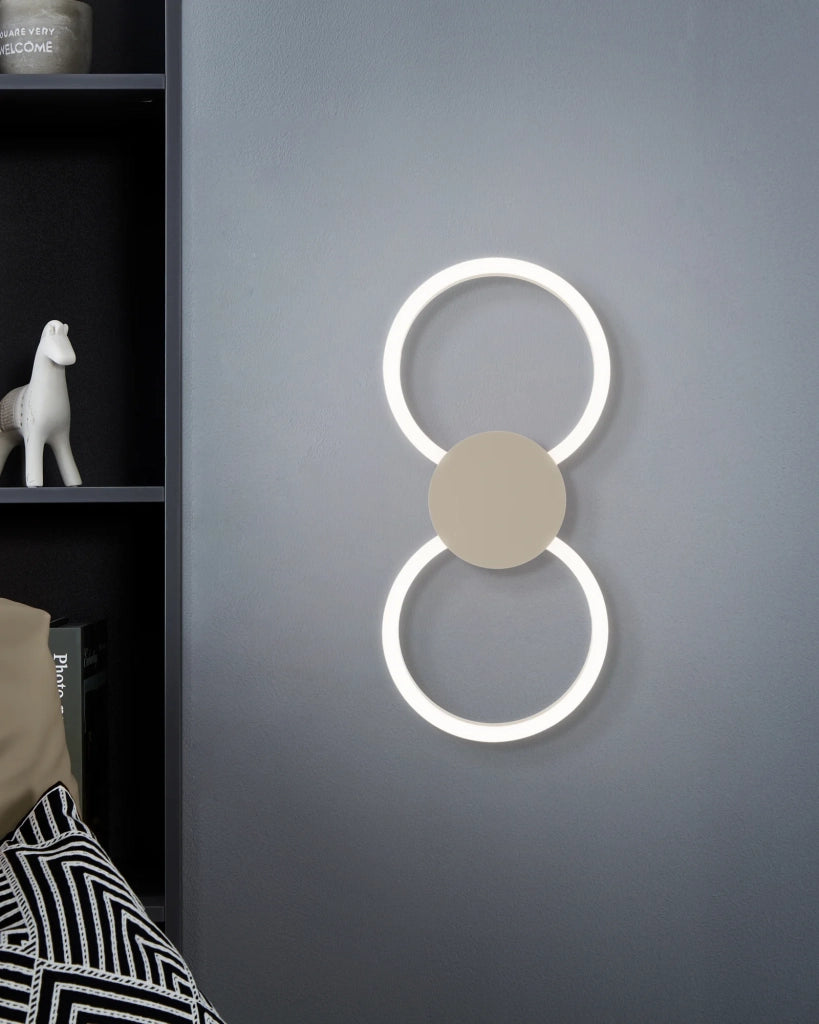 Plafoniera Moderna Venticello 1 Alluminio Marrone 2 Luci Led 20,9W 2400+135Lm